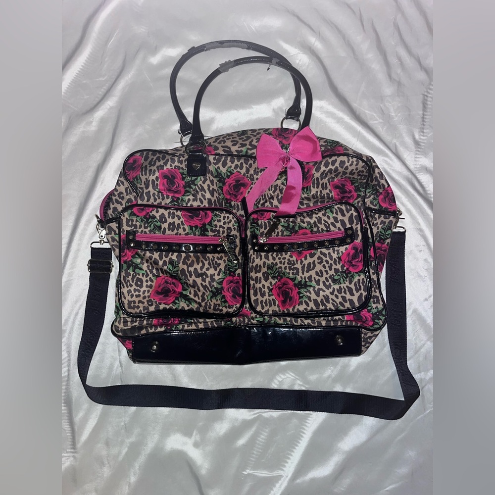 Leopard & Roses Betsey Johnson Duffle Bag